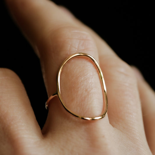 big gold oval ring