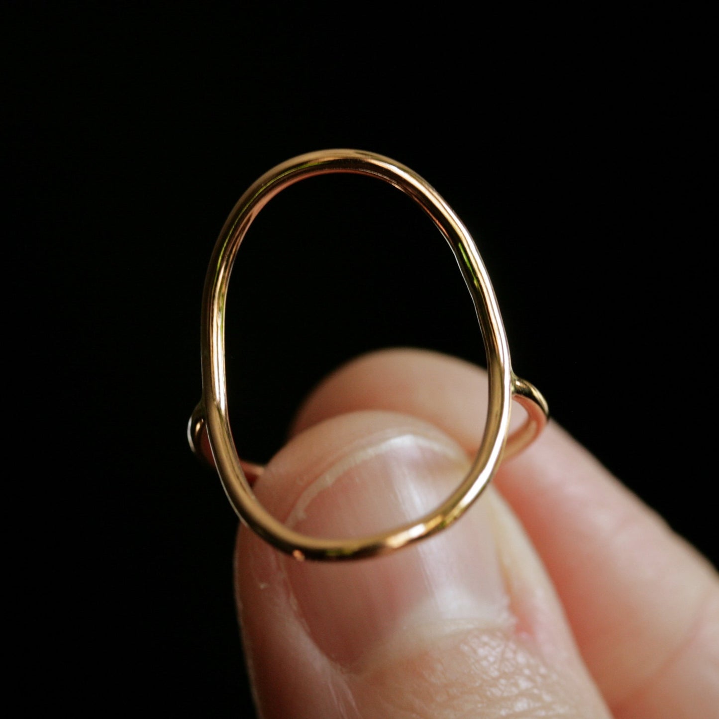 large gold circle ring