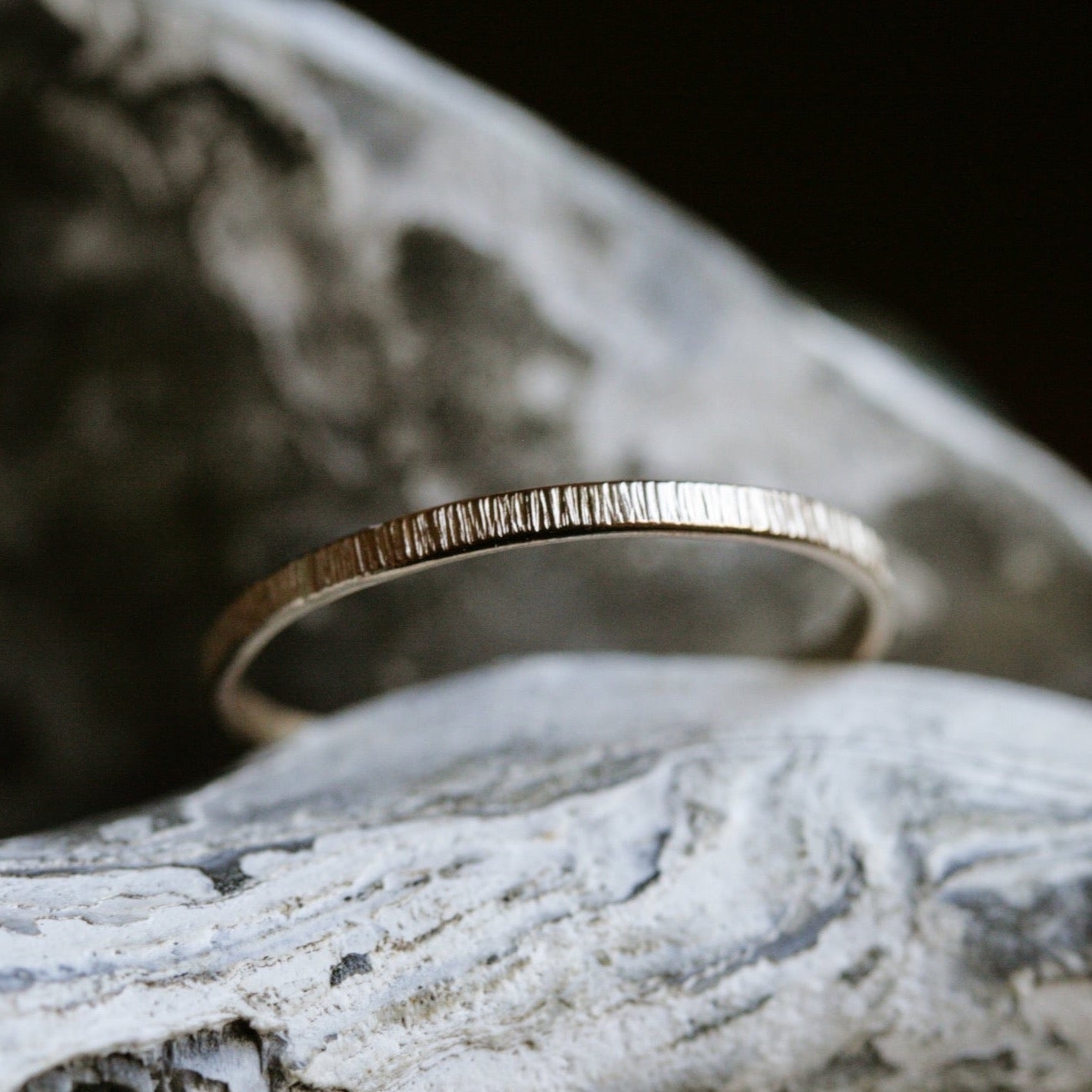 textured gold band