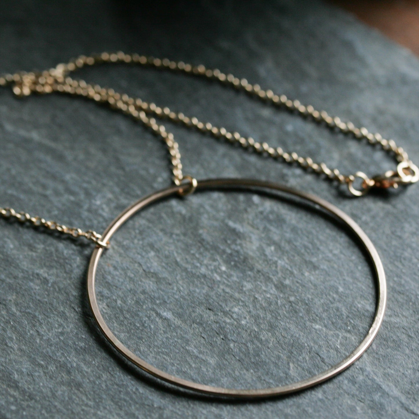 bronze circle necklace