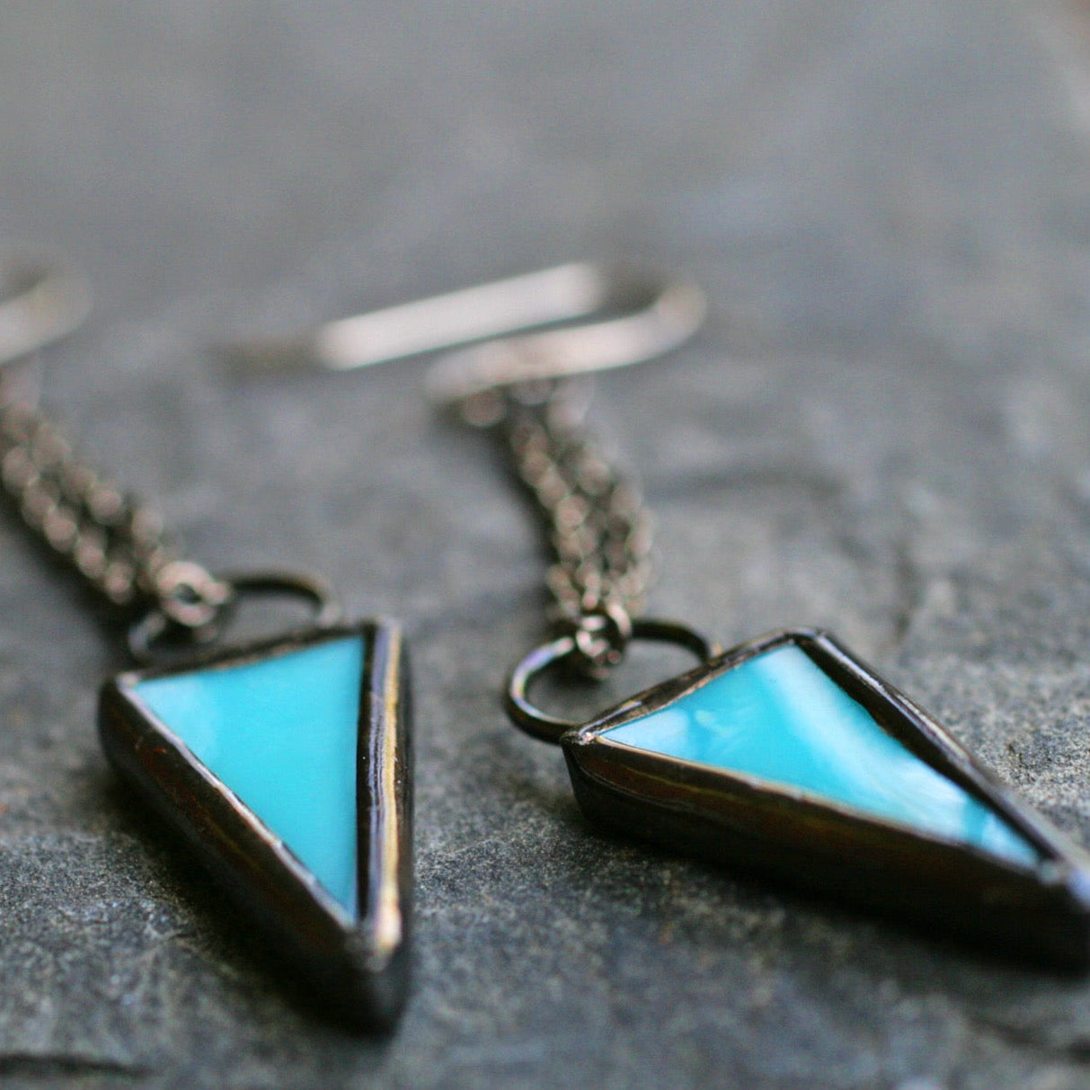 stained glass dangle earrings