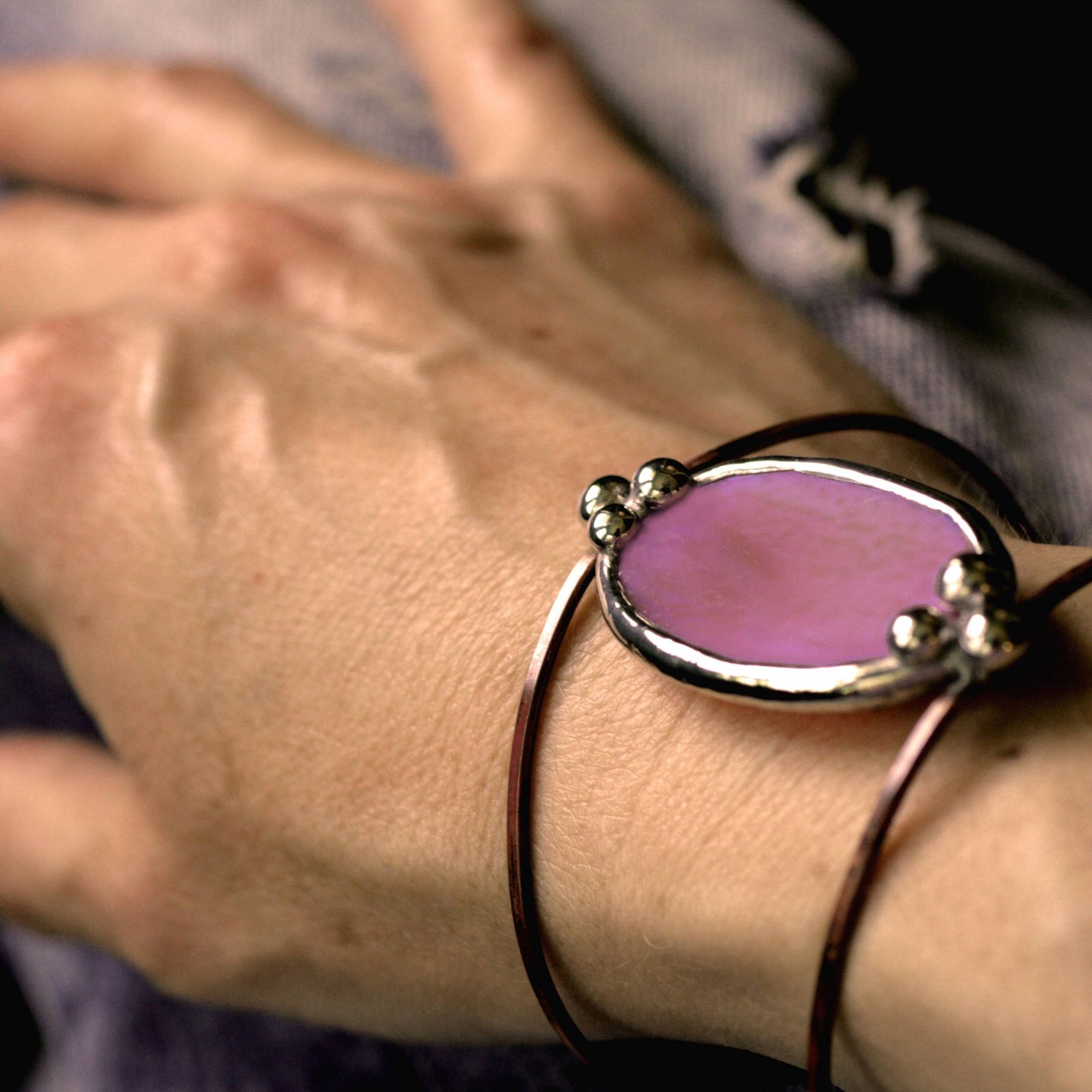 Oval Studded Cuff bracelet