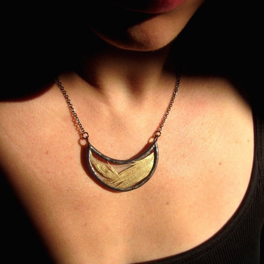 real bird feather necklace