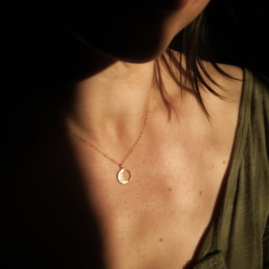 dainty moon necklace