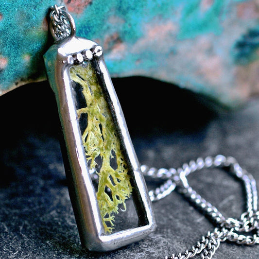 handcrafted moss jewelry