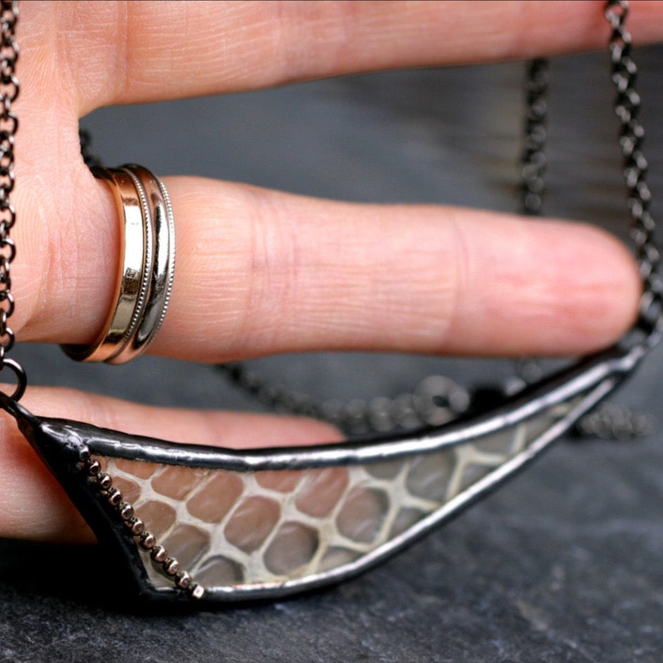 Snakeskin Dart necklace