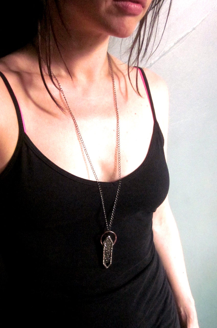 long stained glass necklace