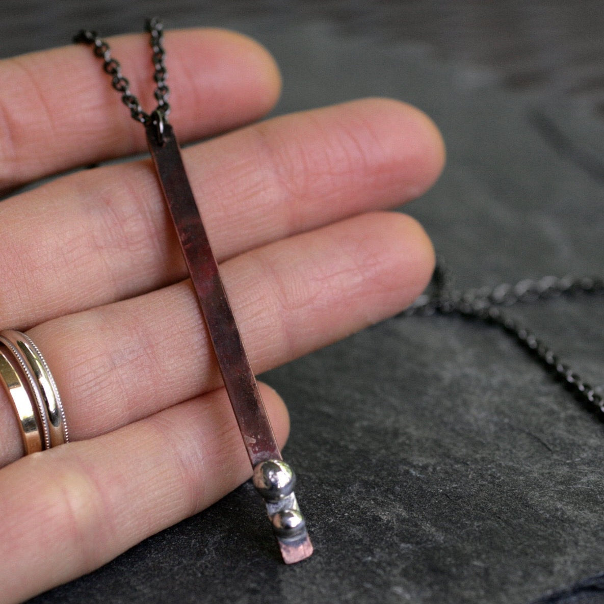 Studded Bar necklace