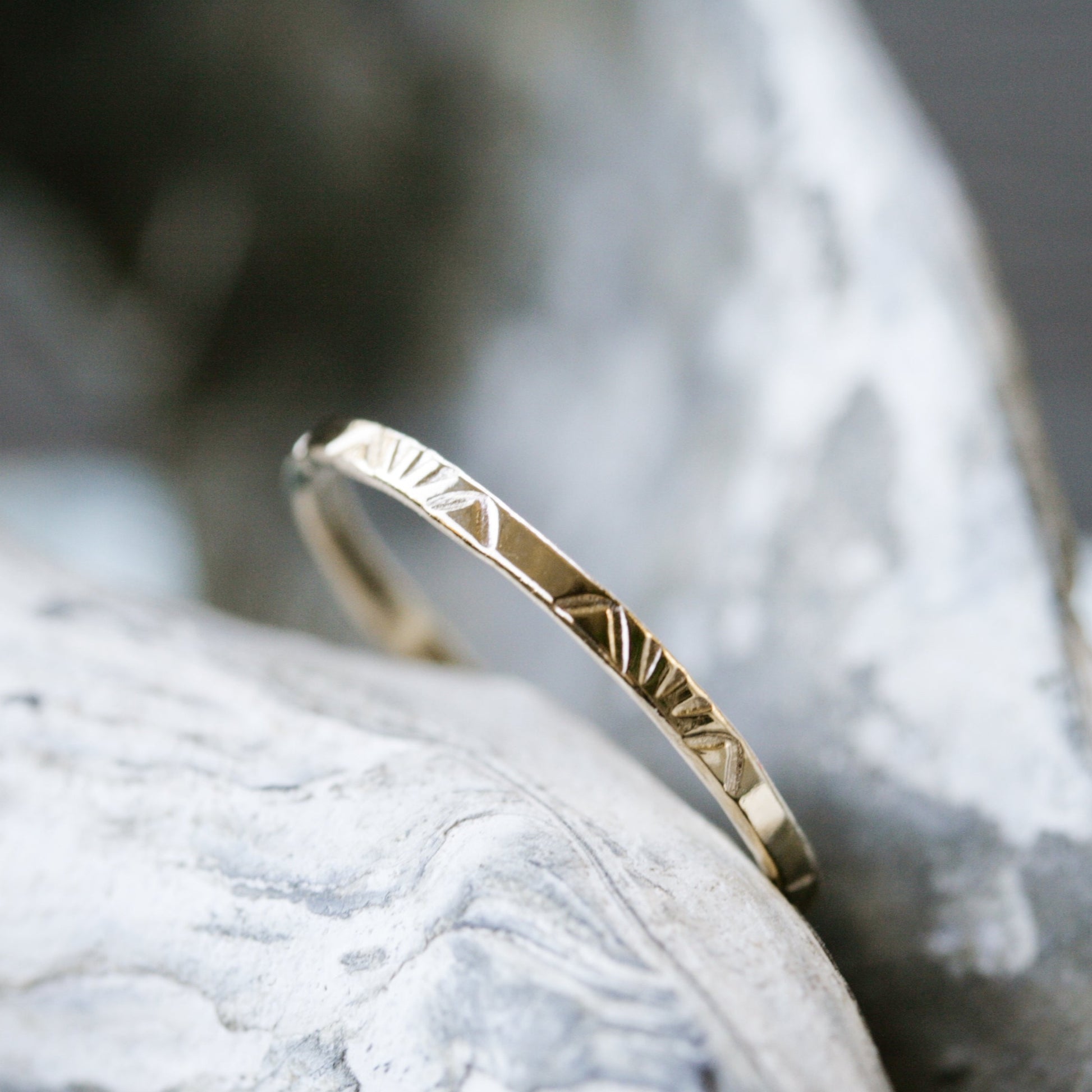 solid gold mountain sun ring