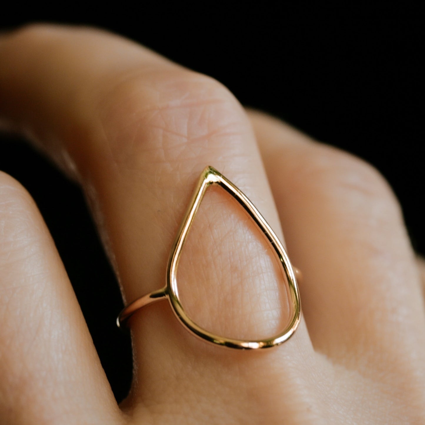 large teardrop ring