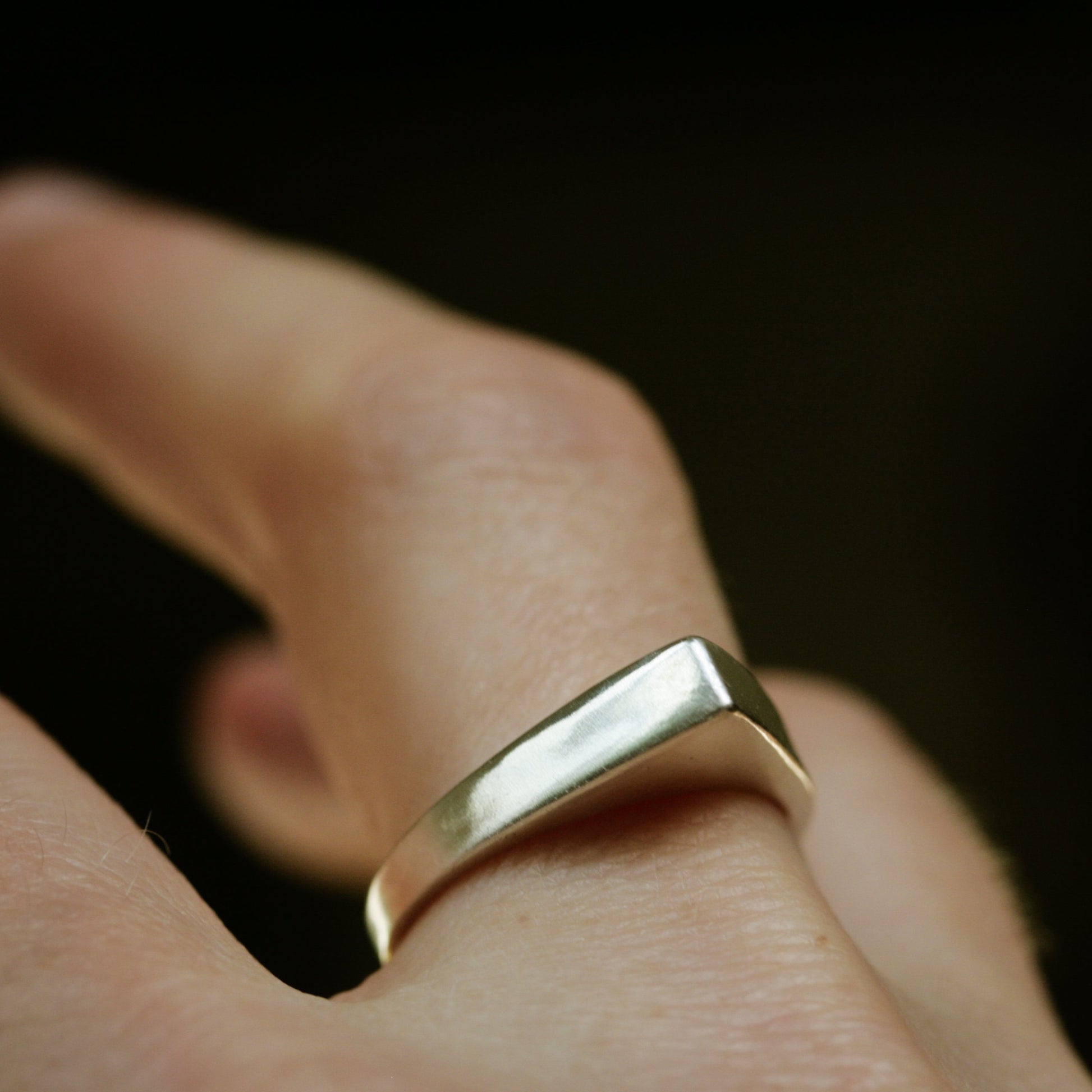 sterling silver minimalist pointed ring