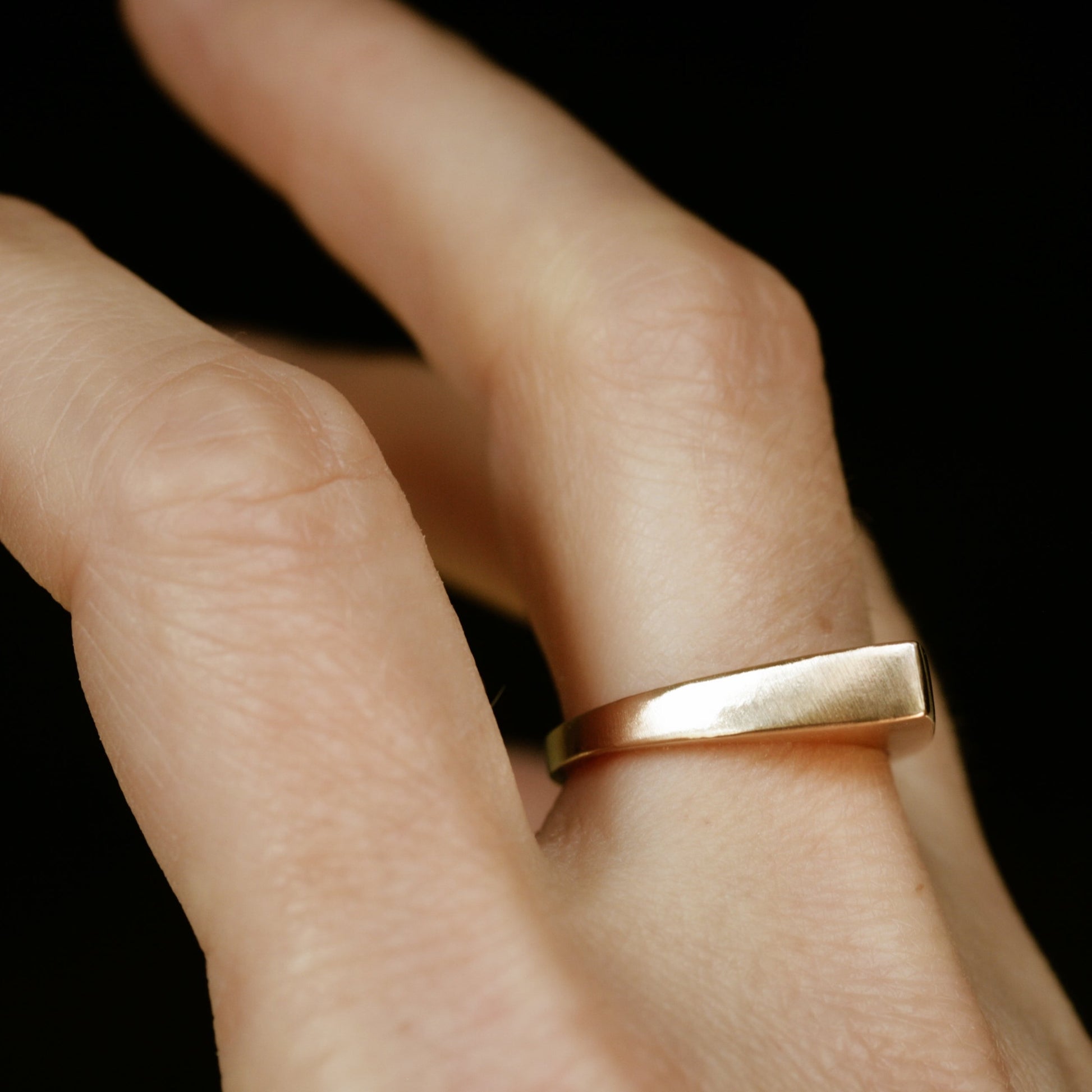 gold art deco minimalist ring