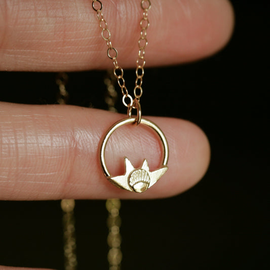 gold sun necklace