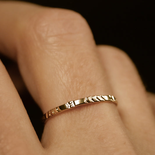 hand stamped stacking ring