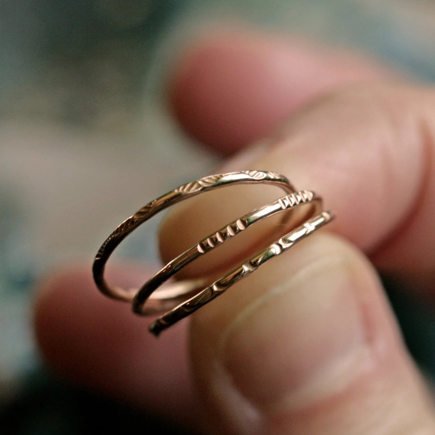 hand stamped stacking rings