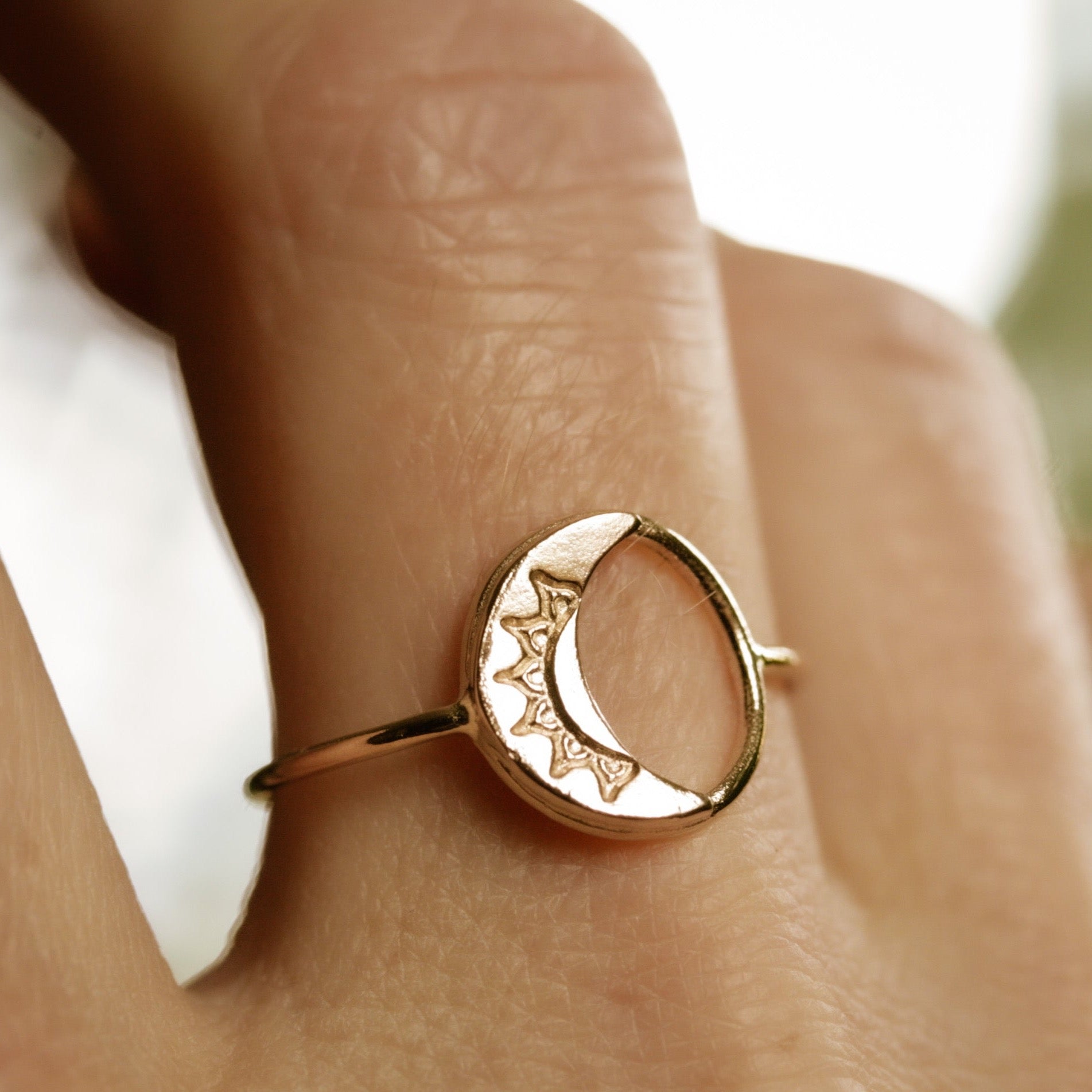 Moon Ring Best Friend Rings Crescent Moon Ring Bague Horn - Etsy New Zealand