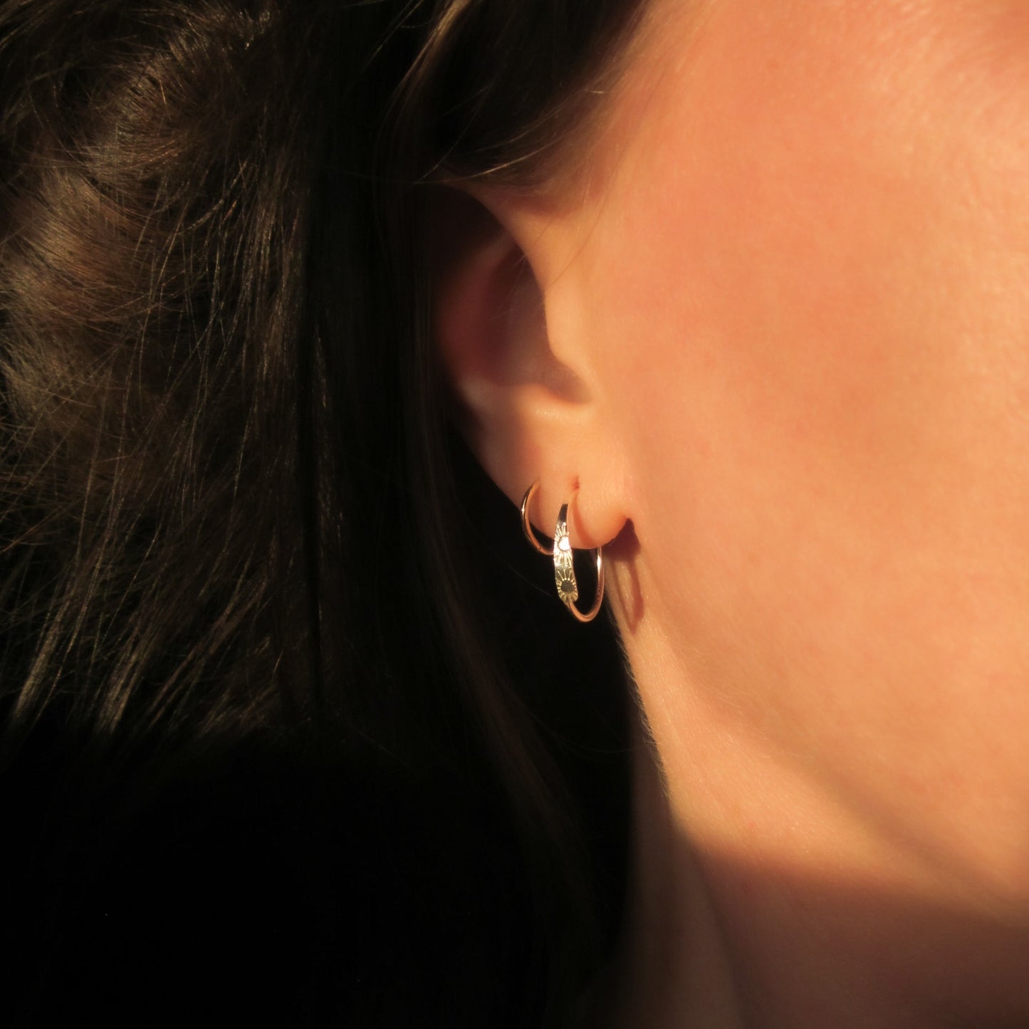 small sun earrings