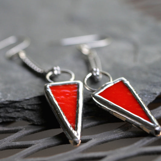 orange arrow earrings