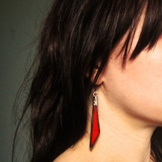 Red-orange earrings