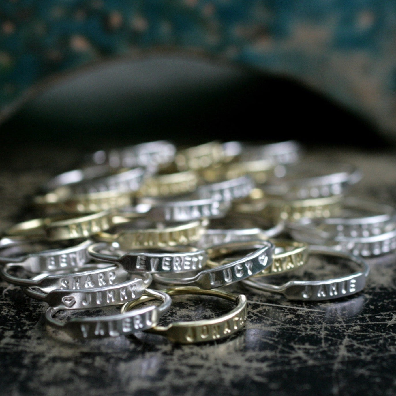 personalized name ring