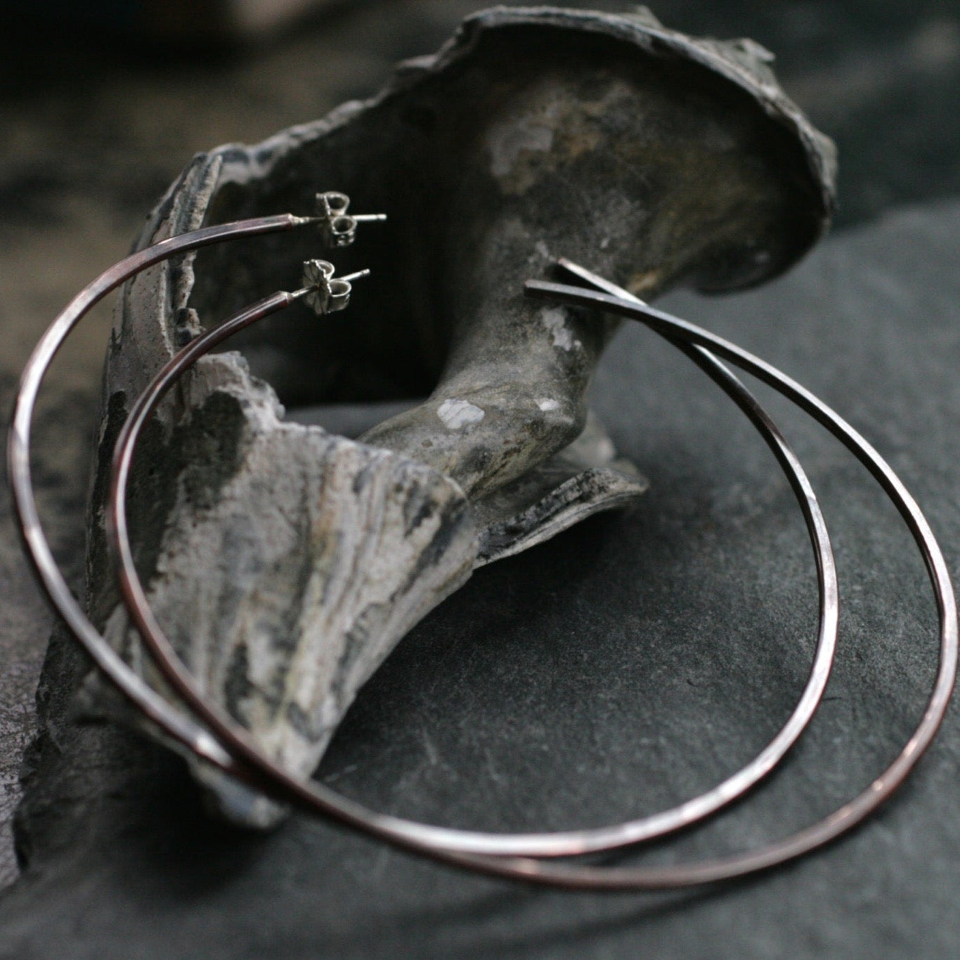 copper hoop earrings