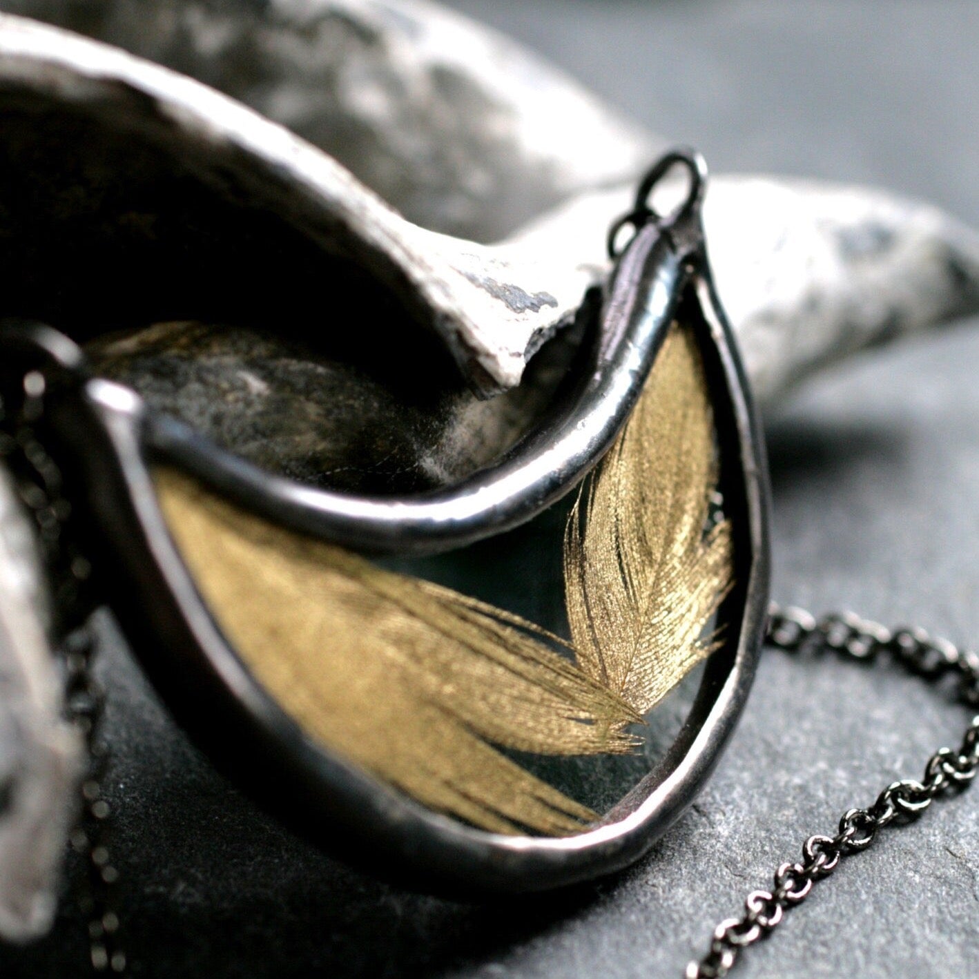 crescent pendant necklace