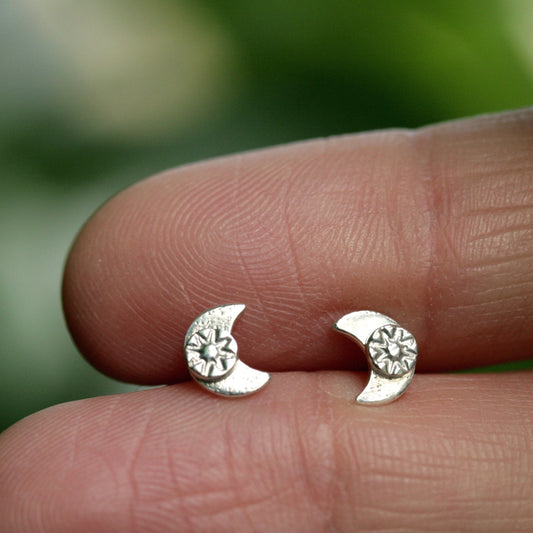 silver moon studs