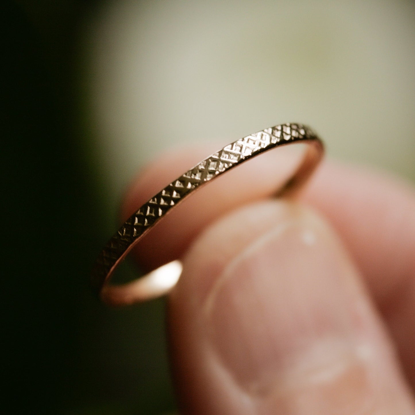 handmade gold stacking ring