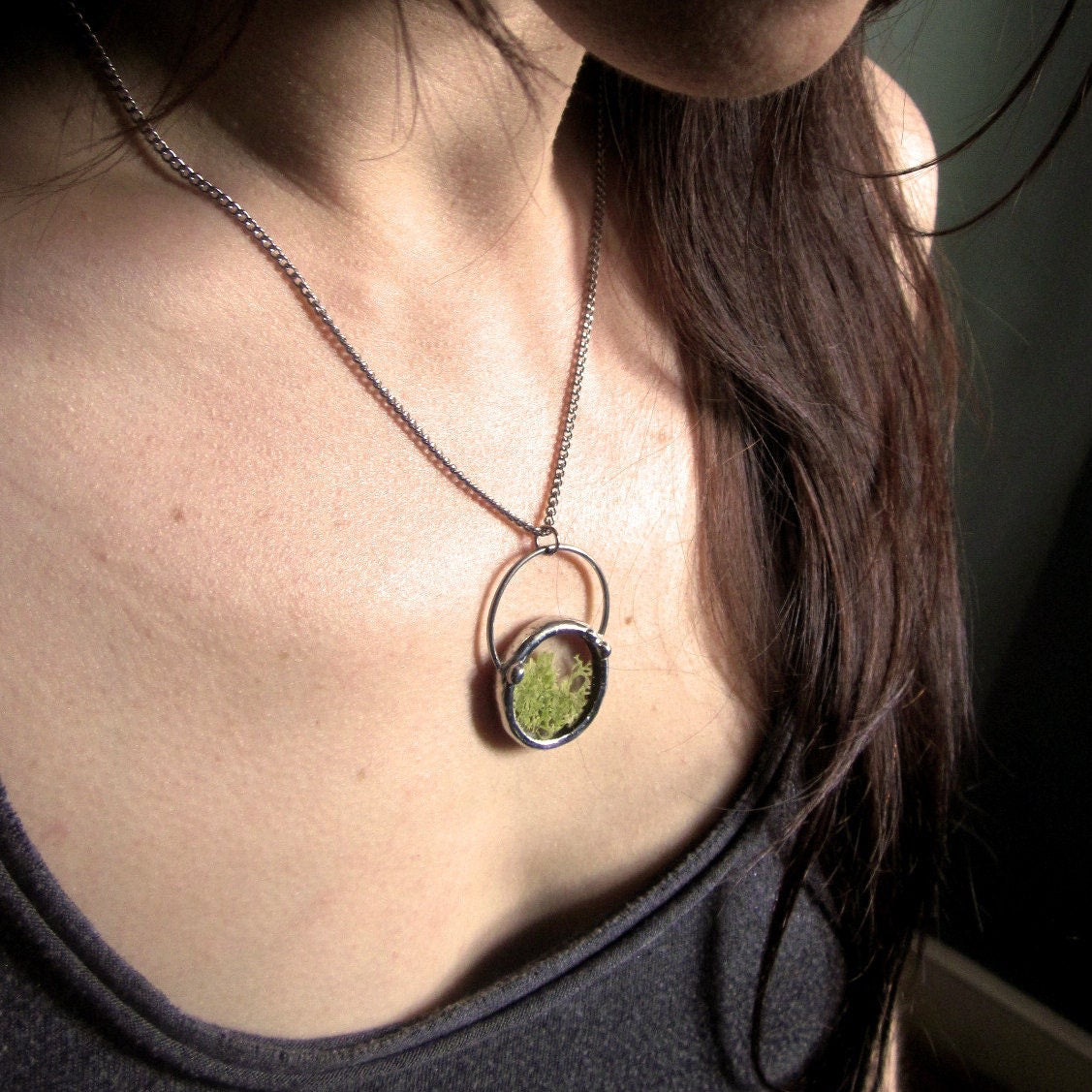 natural handmade moss jewelry