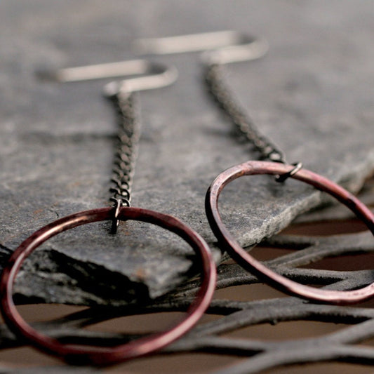 long circle earrings