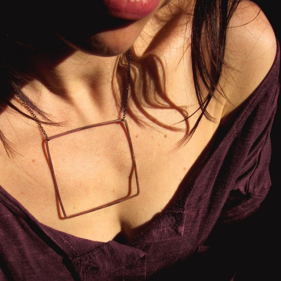 big square necklace