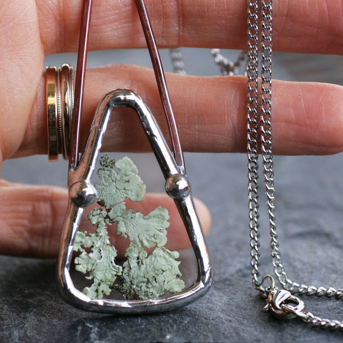 real lichen jewelry