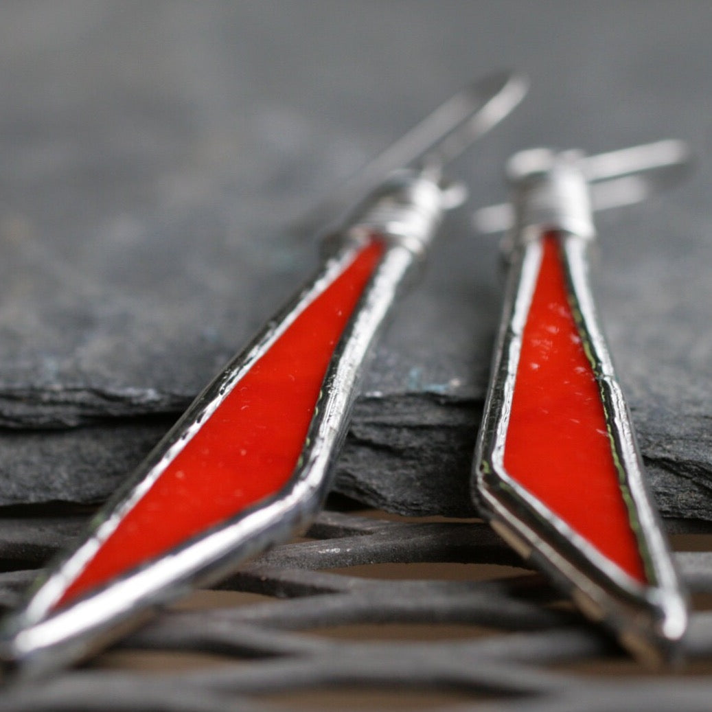 orange dangle earrings