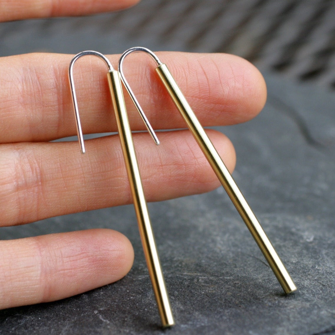 minimalist gold earrings