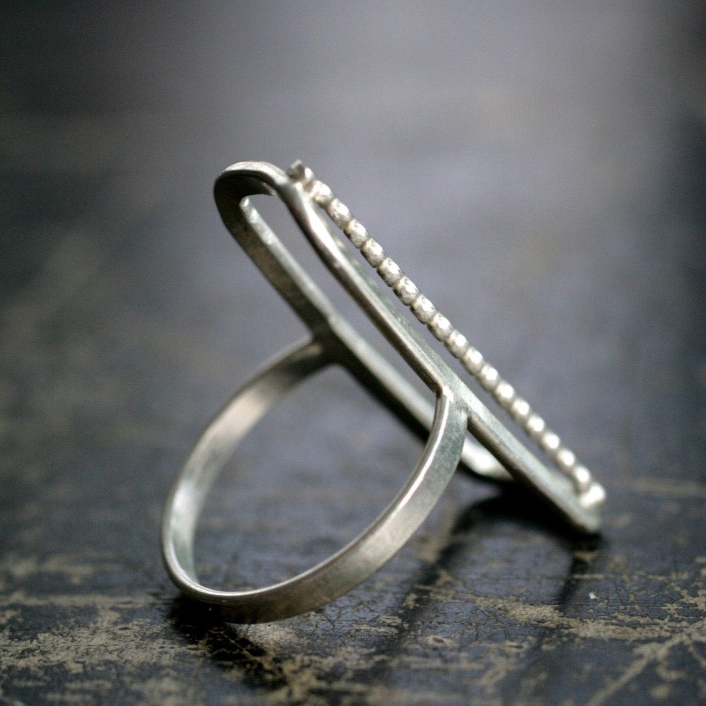 Raindrop Rectangle ring